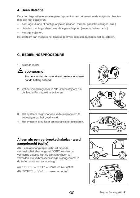 Toyota Toyota Parking Aid 400 - PZ464-00420-40 - Toyota Parking Aid 400 - mode d'emploi