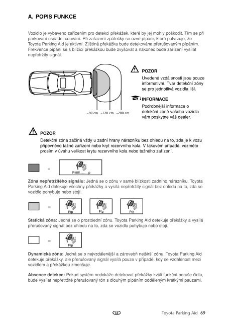 Toyota Toyota Parking Aid 400 - PZ464-00420-40 - Toyota Parking Aid 400 - mode d'emploi