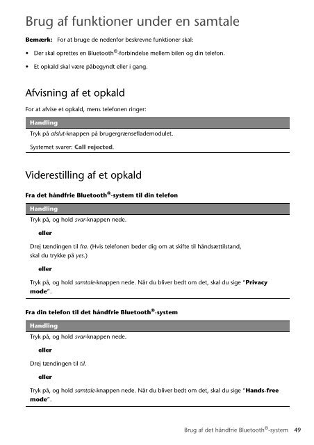 Toyota Bluetooth SWC English Danish Finnish Norwegian Swedish - PZ420-00291-NE - Bluetooth SWC English Danish Finnish Norwegian Swedish - mode d'emploi