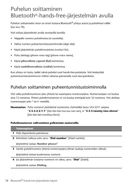 Toyota Bluetooth SWC English Danish Finnish Norwegian Swedish - PZ420-00291-NE - Bluetooth SWC English Danish Finnish Norwegian Swedish - mode d'emploi