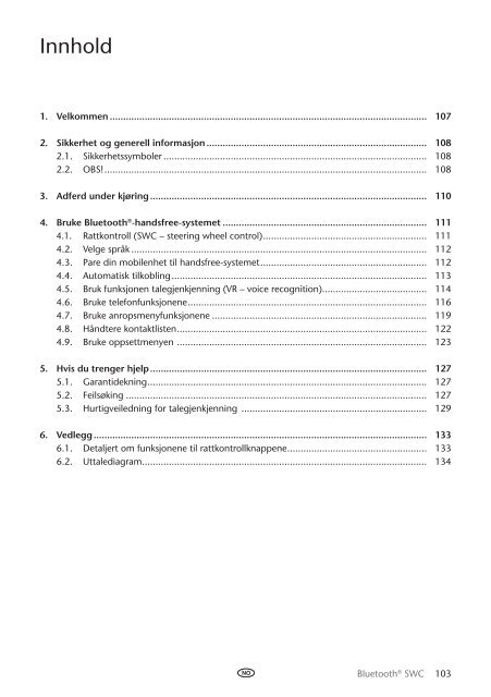 Toyota Bluetooth SWC English Danish Finnish Norwegian Swedish - PZ420-00293-NE - Bluetooth SWC English Danish Finnish Norwegian Swedish - mode d'emploi