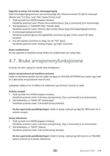Toyota Bluetooth SWC English Danish Finnish Norwegian Swedish - PZ420-00293-NE - Bluetooth SWC English Danish Finnish Norwegian Swedish - mode d'emploi