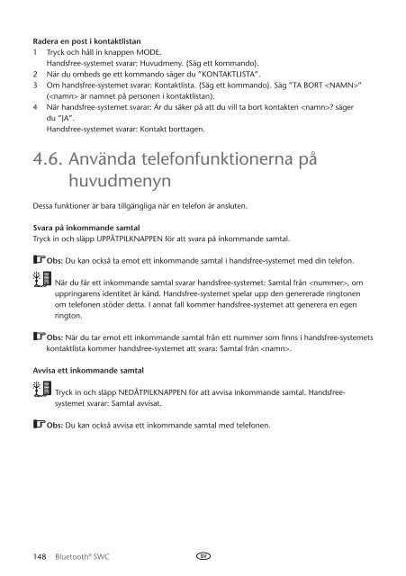 Toyota Bluetooth SWC English Danish Finnish Norwegian Swedish - PZ420-00293-NE - Bluetooth SWC English Danish Finnish Norwegian Swedish - mode d'emploi