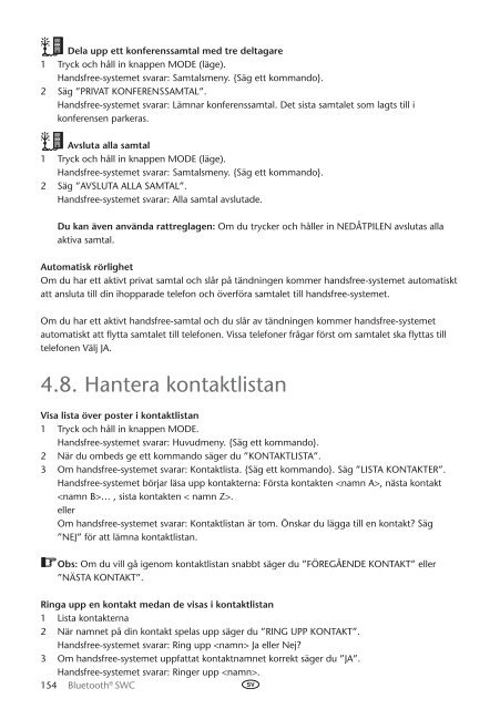 Toyota Bluetooth SWC English Danish Finnish Norwegian Swedish - PZ420-00293-NE - Bluetooth SWC English Danish Finnish Norwegian Swedish - mode d'emploi