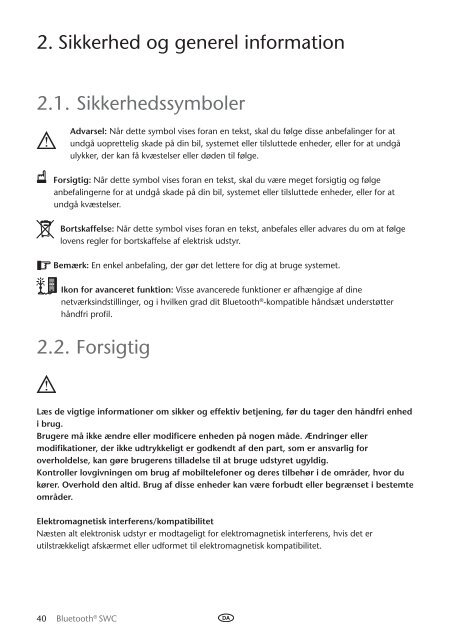 Toyota Bluetooth SWC English Danish Finnish Norwegian Swedish - PZ420-00293-NE - Bluetooth SWC English Danish Finnish Norwegian Swedish - mode d'emploi