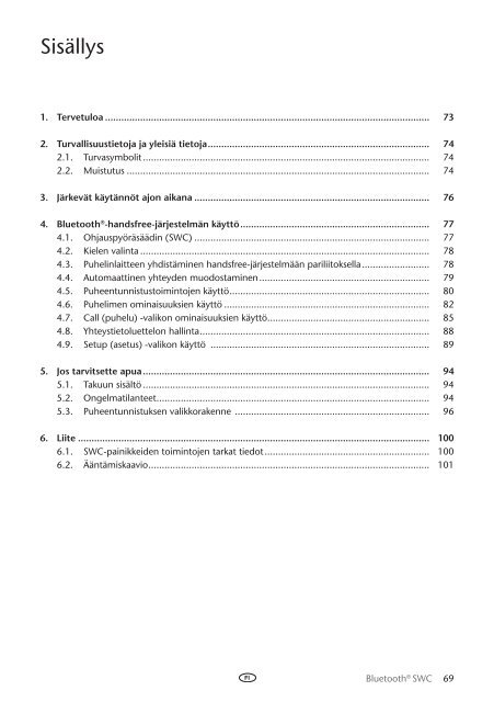 Toyota Bluetooth SWC English Danish Finnish Norwegian Swedish - PZ420-00293-NE - Bluetooth SWC English Danish Finnish Norwegian Swedish - mode d'emploi