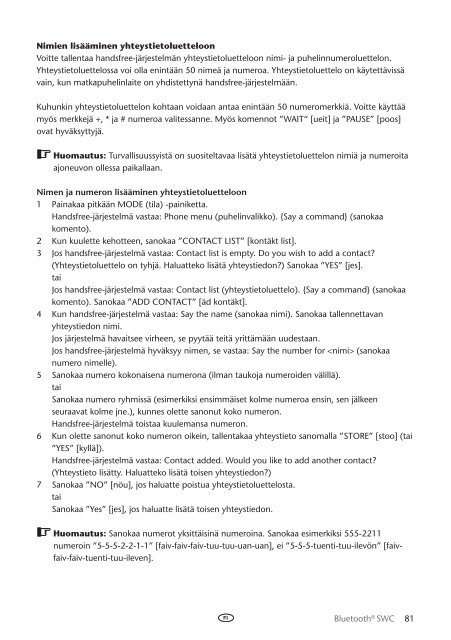 Toyota Bluetooth SWC English Danish Finnish Norwegian Swedish - PZ420-00293-NE - Bluetooth SWC English Danish Finnish Norwegian Swedish - mode d'emploi