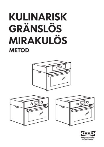 Ikea KULINARISK microonde combinato termoventilato - 80300957 - Istruzioni di montaggio