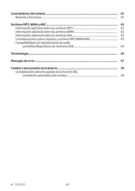 Toyota TAS200 - PZ420-00212-ES - TAS200 (Spanish) - mode d'emploi