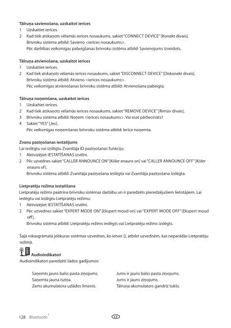 Toyota Bluetooth UIM English Russian Lithuanian Latvian Estonian - PZ420-00292-BE - Bluetooth UIM English Russian Lithuanian Latvian Estonian - mode d'emploi