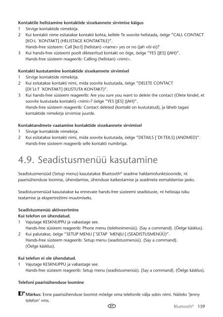 Toyota Bluetooth UIM English Russian Lithuanian Latvian Estonian - PZ420-00292-BE - Bluetooth UIM English Russian Lithuanian Latvian Estonian - mode d'emploi