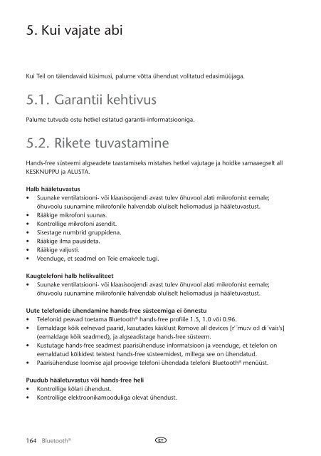 Toyota Bluetooth UIM English Russian Lithuanian Latvian Estonian - PZ420-00292-BE - Bluetooth UIM English Russian Lithuanian Latvian Estonian - mode d'emploi