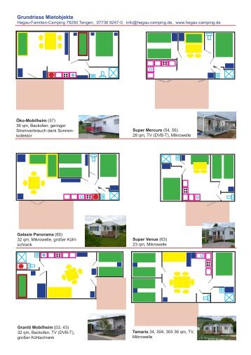 Grundrisse Mietobjekte - Hegau Bodensee Camping