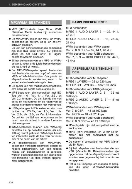 Toyota Toyota Touch &amp;amp; Go - PZ490-00331-*0 - Toyota Touch &amp; Go - Toyota Touch &amp; Go Plus - Dutch - mode d'emploi