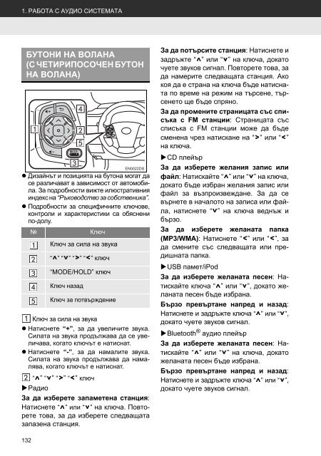 Toyota Toyota Touch &amp;amp; Go - PZ490-00331-*0 - Toyota Touch &amp; Go - Toyota Touch &amp; Go Plus - Bulgarian - mode d'emploi