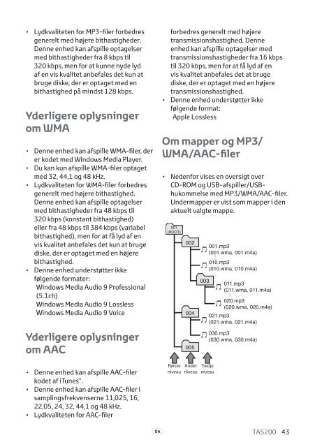 Toyota TAS200 - PZ420-00212-DA - TAS200 (Danish) - mode d'emploi