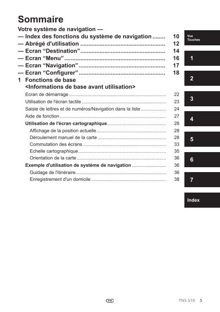 Toyota TNS510 - PZ445-00333-FR - TNS510 (French) - mode d'emploi