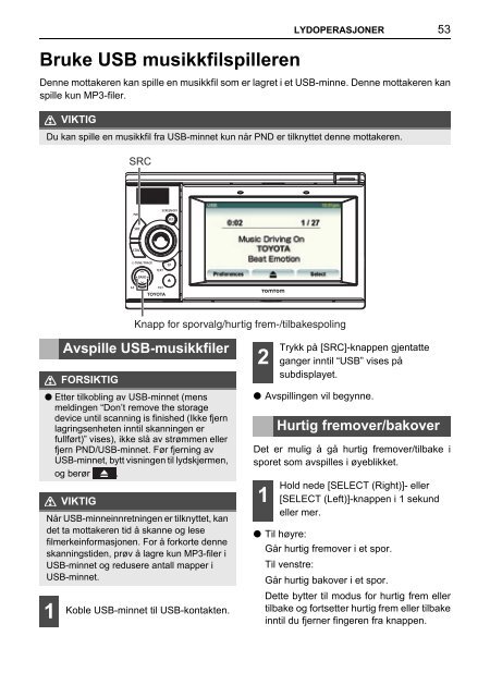 Toyota TNS410 - PZ420-E0333-NO - TNS410 - mode d'emploi