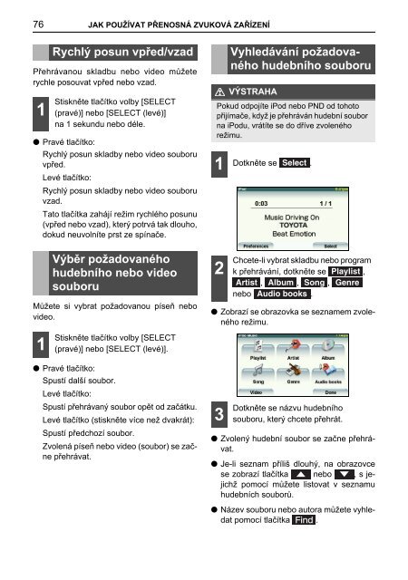 Toyota TNS410 - PZ420-E0333-CS - TNS410 - mode d'emploi