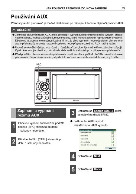 Toyota TNS410 - PZ420-E0333-CS - TNS410 - mode d'emploi