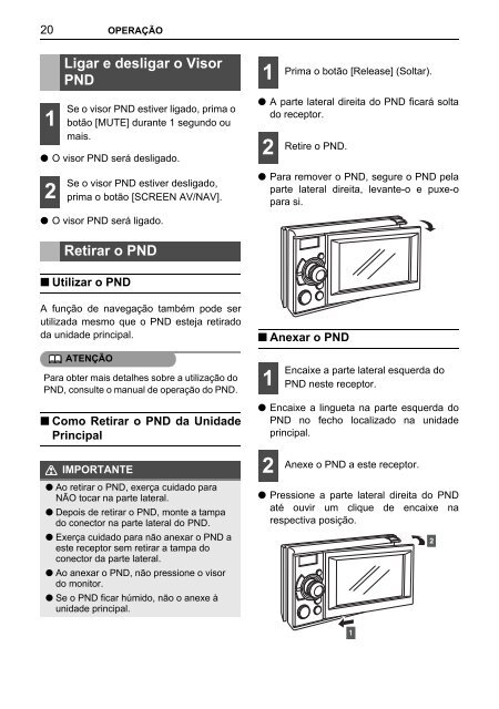 Toyota TNS410 - PZ420-E0333-PT - TNS410 - mode d'emploi