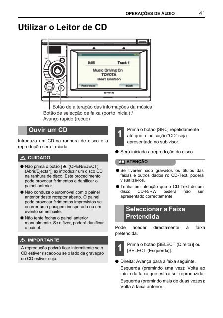 Toyota TNS410 - PZ420-E0333-PT - TNS410 - mode d'emploi