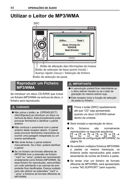 Toyota TNS410 - PZ420-E0333-PT - TNS410 - mode d'emploi