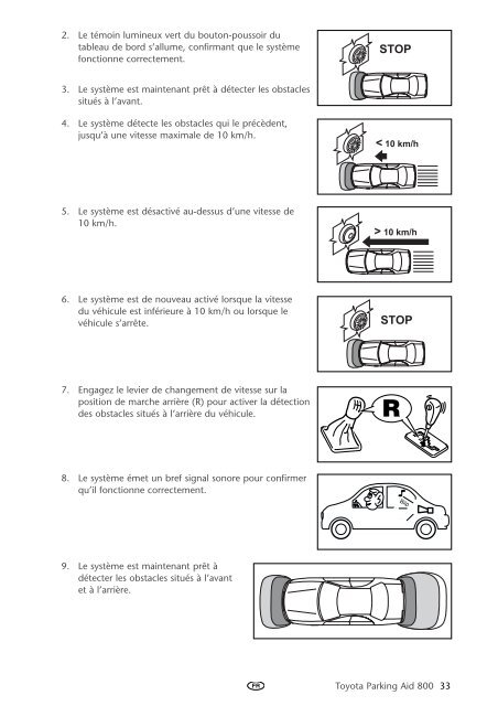 Toyota Toyota Parking Aid 800 - PZ464-00425-40 - Toyota Parking Aid 800 - mode d'emploi