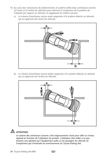 Toyota Toyota Parking Aid 800 - PZ464-00425-40 - Toyota Parking Aid 800 - mode d'emploi