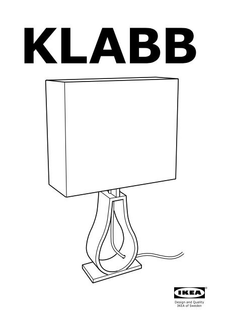 Ikea Klabb Lampada Da Tavolo 30268728 Istruzioni Montaggio Pdf