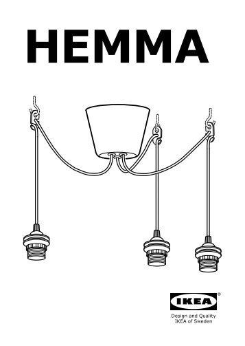 Ikea HEMMA accessorio di sospensione triplo - 60263041 - Istruzioni di montaggio