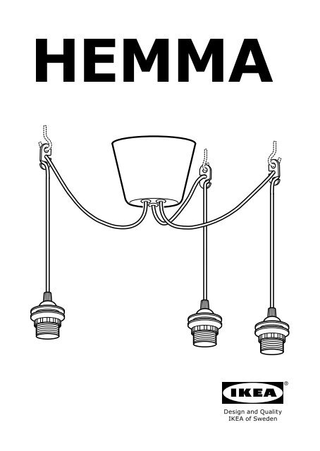 Ikea HEMMA accessorio di sospensione triplo - 60263041 - Istruzioni di montaggio