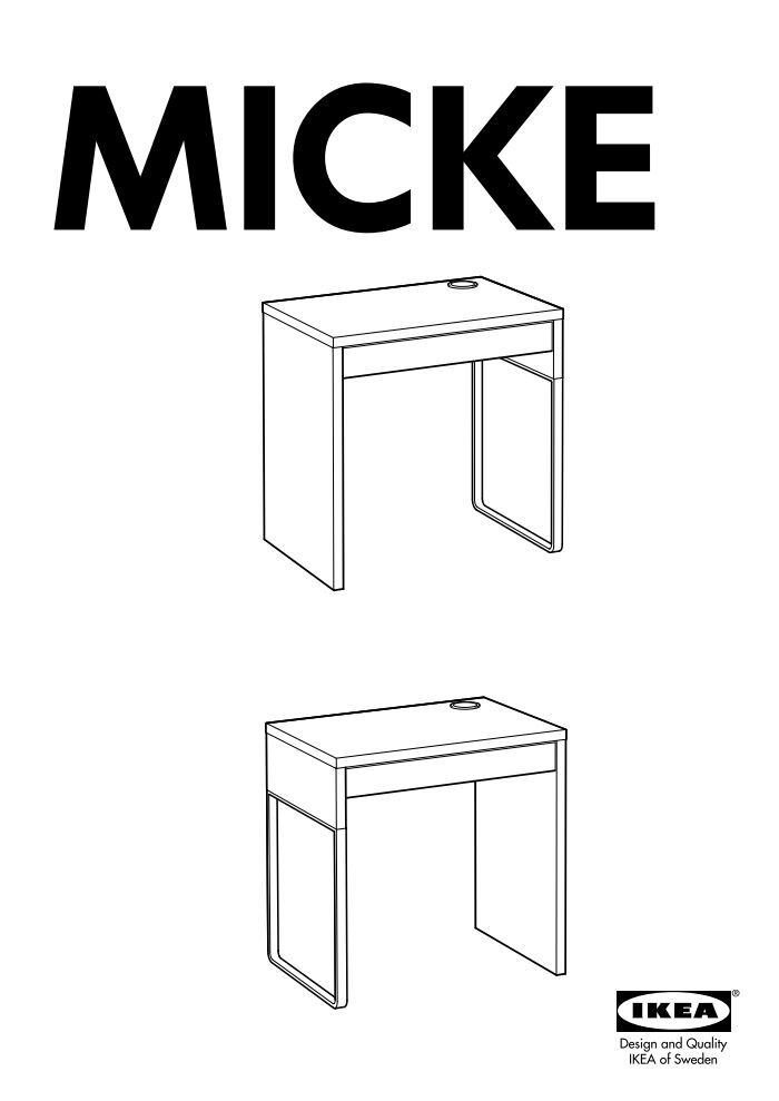Ikea MICKE Scrivania - 30213076 - Istruzioni di montaggio