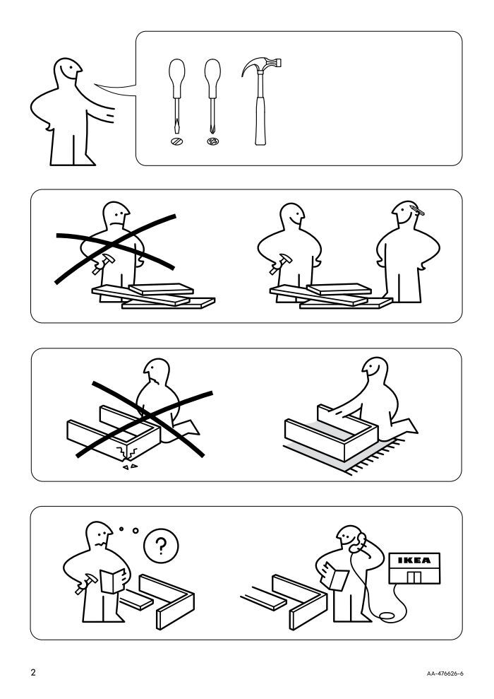 Ikea MICKE Scrivania - 30213076 - Istruzioni di montaggio