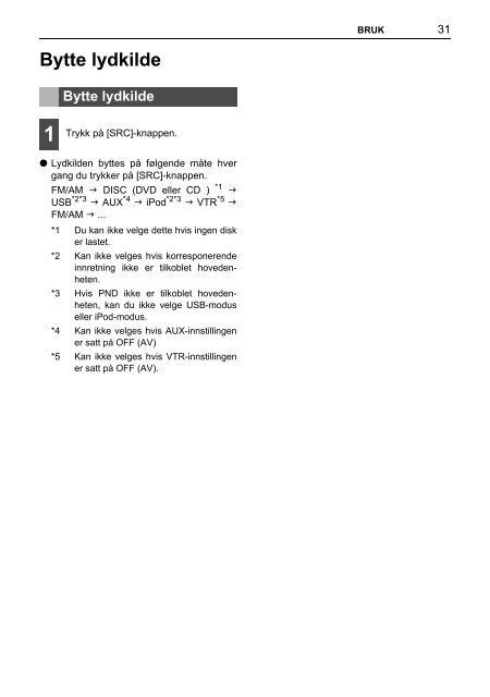 Toyota TNS410 - PZ420-E0333-NO - TNS410 - mode d'emploi