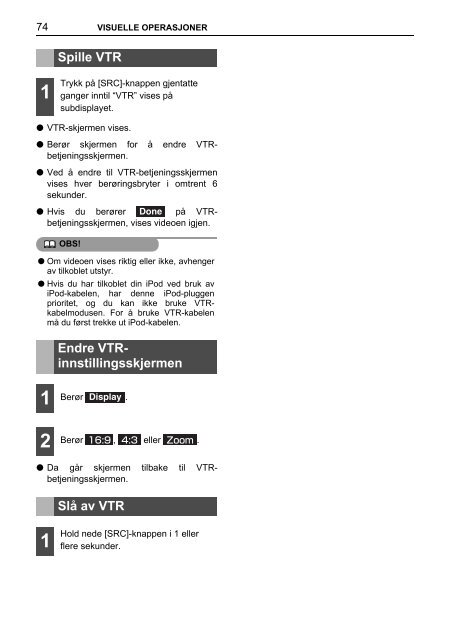 Toyota TNS410 - PZ420-E0333-NO - TNS410 - mode d'emploi