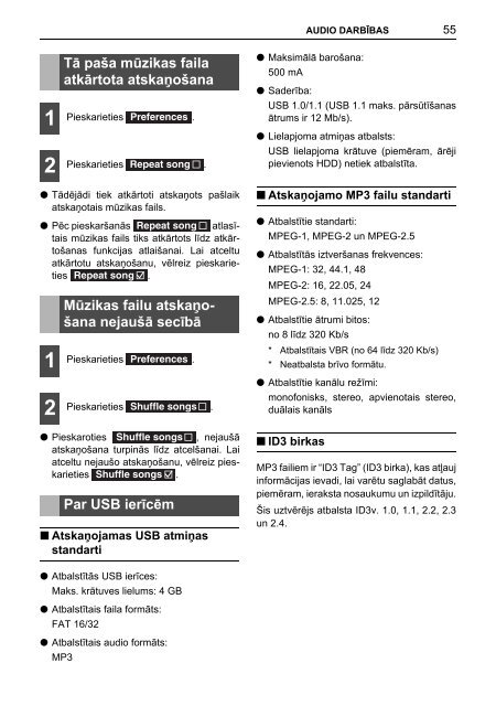 Toyota TNS410 - PZ420-E0333-LV - TNS410 - mode d'emploi