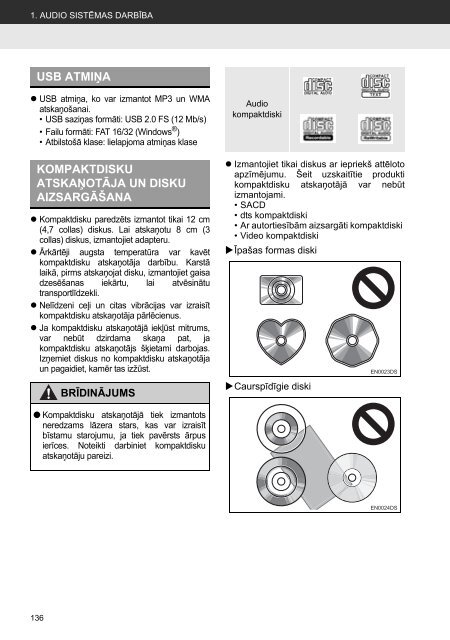 Toyota Toyota Touch &amp;amp; Go - PZ490-00331-*0 - Toyota Touch &amp; Go - Toyota Touch &amp; Go Plus - Latvian - mode d'emploi