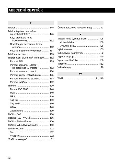 Toyota Toyota Touch &amp;amp; Go - PZ490-00331-*0 - Toyota Touch &amp; Go - Toyota Touch &amp; Go Plus - Czech - mode d'emploi