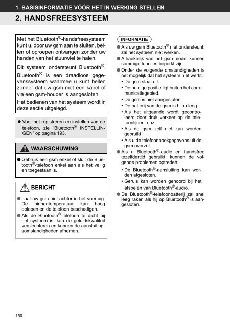 Toyota Toyota Touch &amp;amp; Go - PZ490-00331-*0 - Toyota Touch &amp; Go - Toyota Touch &amp; Go Plus - Dutch - mode d'emploi