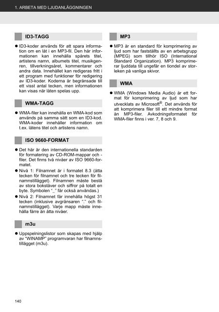 Toyota Toyota Touch &amp;amp; Go - PZ490-00331-*0 - Toyota Touch &amp; Go - Touch Touch &amp; Go Plus - Swedish - mode d'emploi