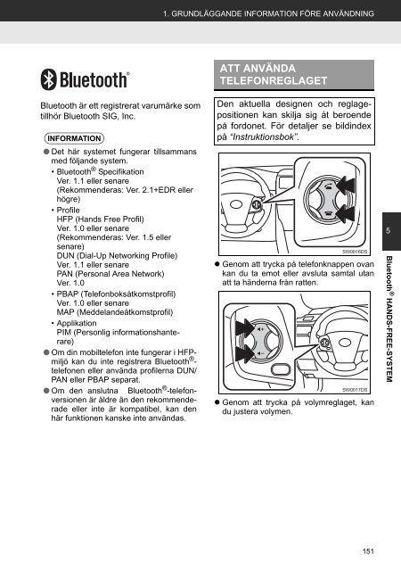 Toyota Toyota Touch &amp;amp; Go - PZ490-00331-*0 - Toyota Touch &amp; Go - Touch Touch &amp; Go Plus - Swedish - mode d'emploi