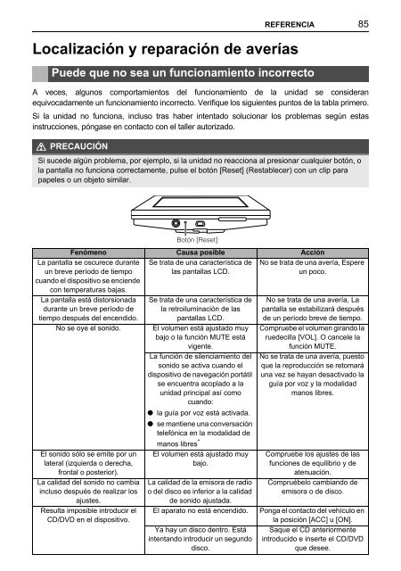 Toyota TNS410 - PZ420-E0333-ES - TNS410 - mode d'emploi