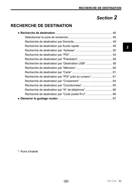 Toyota TNS350 - PZ49X-00334-FR - TNS350 - French - mode d'emploi