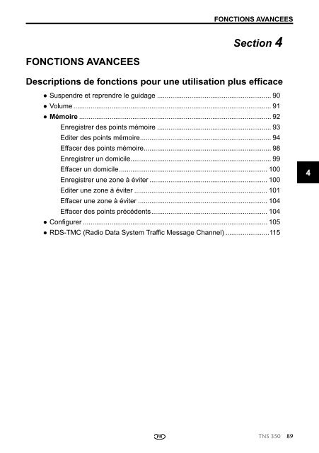 Toyota TNS350 - PZ49X-00334-FR - TNS350 - French - mode d'emploi