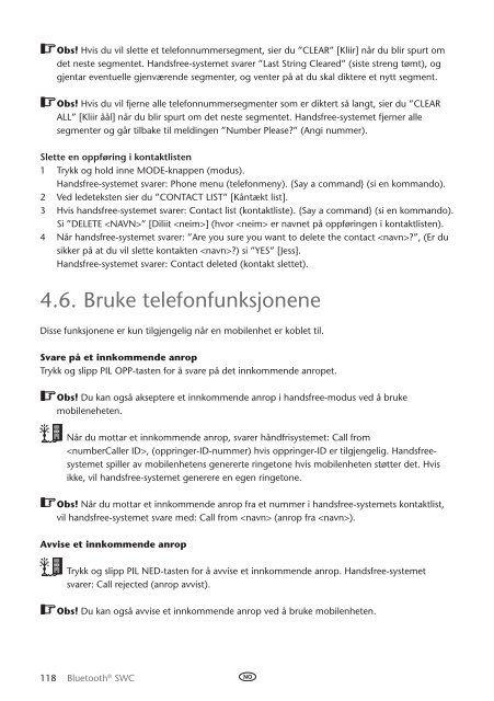 Toyota Bluetooth SWC English Danish Finnish Norwegian Swedish - PZ420-00296-NE - Bluetooth SWC English Danish Finnish Norwegian Swedish - mode d'emploi