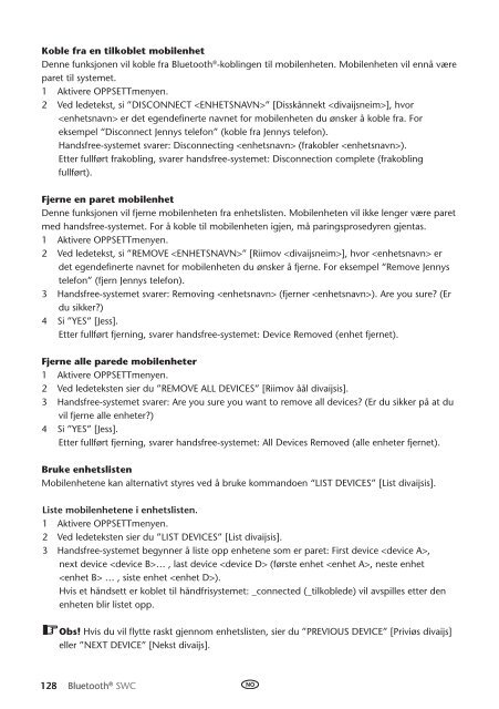 Toyota Bluetooth SWC English Danish Finnish Norwegian Swedish - PZ420-00296-NE - Bluetooth SWC English Danish Finnish Norwegian Swedish - mode d'emploi