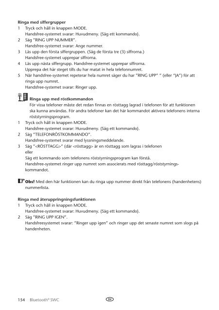 Toyota Bluetooth SWC English Danish Finnish Norwegian Swedish - PZ420-00296-NE - Bluetooth SWC English Danish Finnish Norwegian Swedish - mode d'emploi