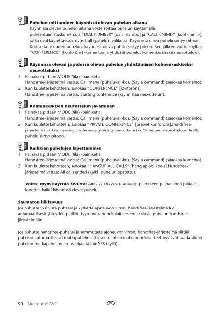 Toyota Bluetooth SWC English Danish Finnish Norwegian Swedish - PZ420-00296-NE - Bluetooth SWC English Danish Finnish Norwegian Swedish - mode d'emploi