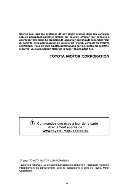 Toyota TNS700 French - PZ420-00332-FR - TNS700 French - mode d'emploi